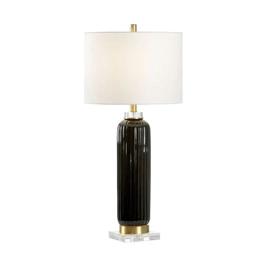 Samuel Glazed Fluted Ceramic Table Lamp - LOOMLAN - Chelsea House - Table Lamps