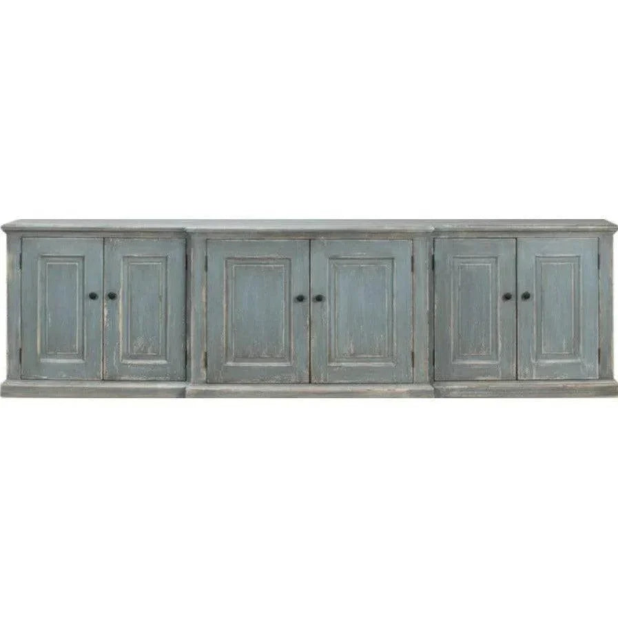 San Marco Bungalow Cabinet for Living Room Blue Grey - LOOMLAN - Sarreid - Sideboards