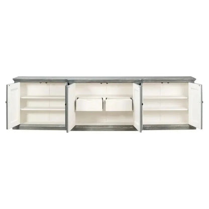 San Marco Bungalow Cabinet for Living Room Blue Grey - LOOMLAN - Sarreid - Sideboards