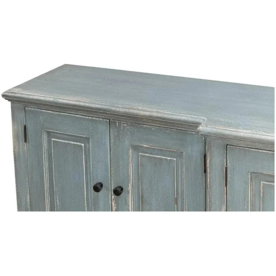 San Marco Bungalow Cabinet for Living Room Blue Grey - LOOMLAN - Sarreid - Sideboards