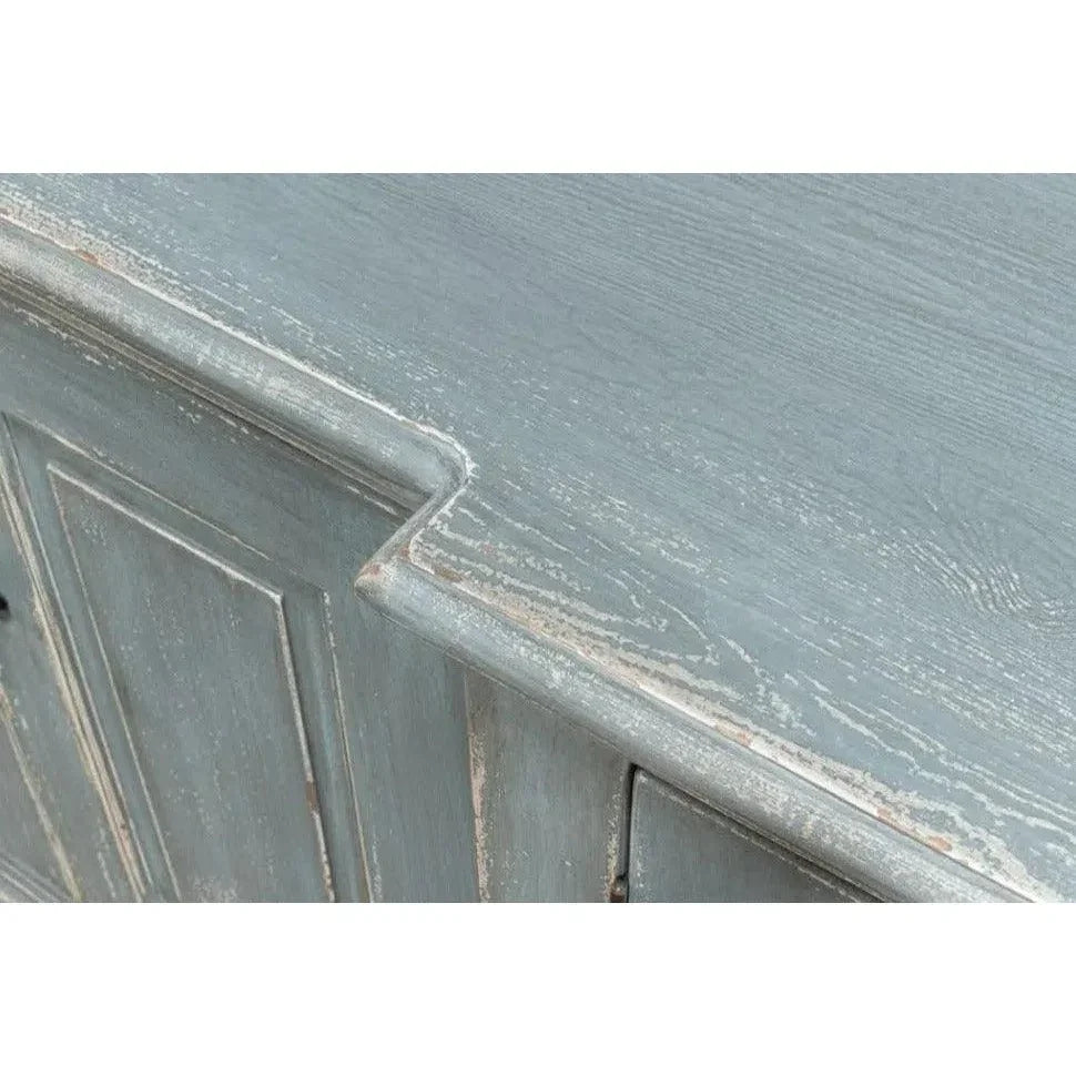 San Marco Bungalow Cabinet for Living Room Blue Grey - LOOMLAN - Sarreid - Sideboards