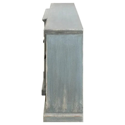 San Marco Bungalow Cabinet for Living Room Blue Grey - LOOMLAN - Sarreid - Sideboards