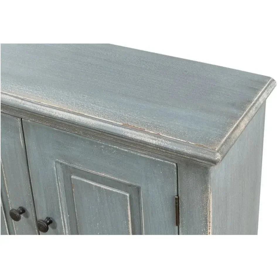 San Marco Bungalow Cabinet for Living Room Blue Grey - LOOMLAN - Sarreid - Sideboards