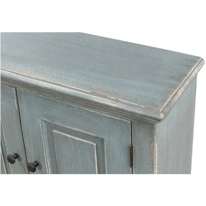 San Marco Bungalow Cabinet for Living Room Blue Grey - LOOMLAN - Sarreid - Sideboards