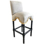 San Marco Cream Fabric Counter Stool - LOOMLAN - Peninsula Home - Poufs and Stools