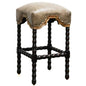 San Marco Handcrafted Leather Barstool - LOOMLAN - Peninsula Home - Poufs and Stools
