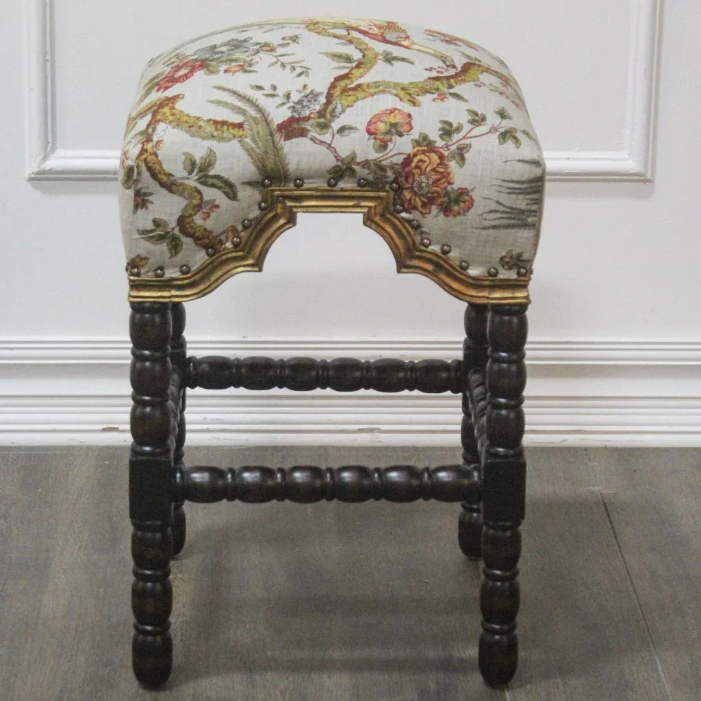 San Marco Handcrafted Leather Counter Stool - LOOMLAN - Peninsula Home - Poufs and Stools