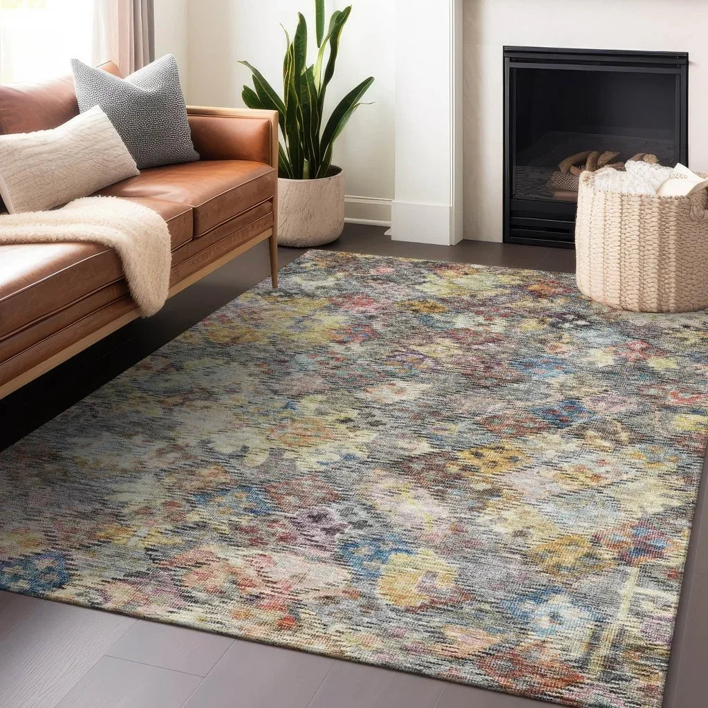 San Marino Gold Washable Indoor-Outdoor Rug-Outdoor Rugs-LOOMLAN Rugs-LOOMLAN
