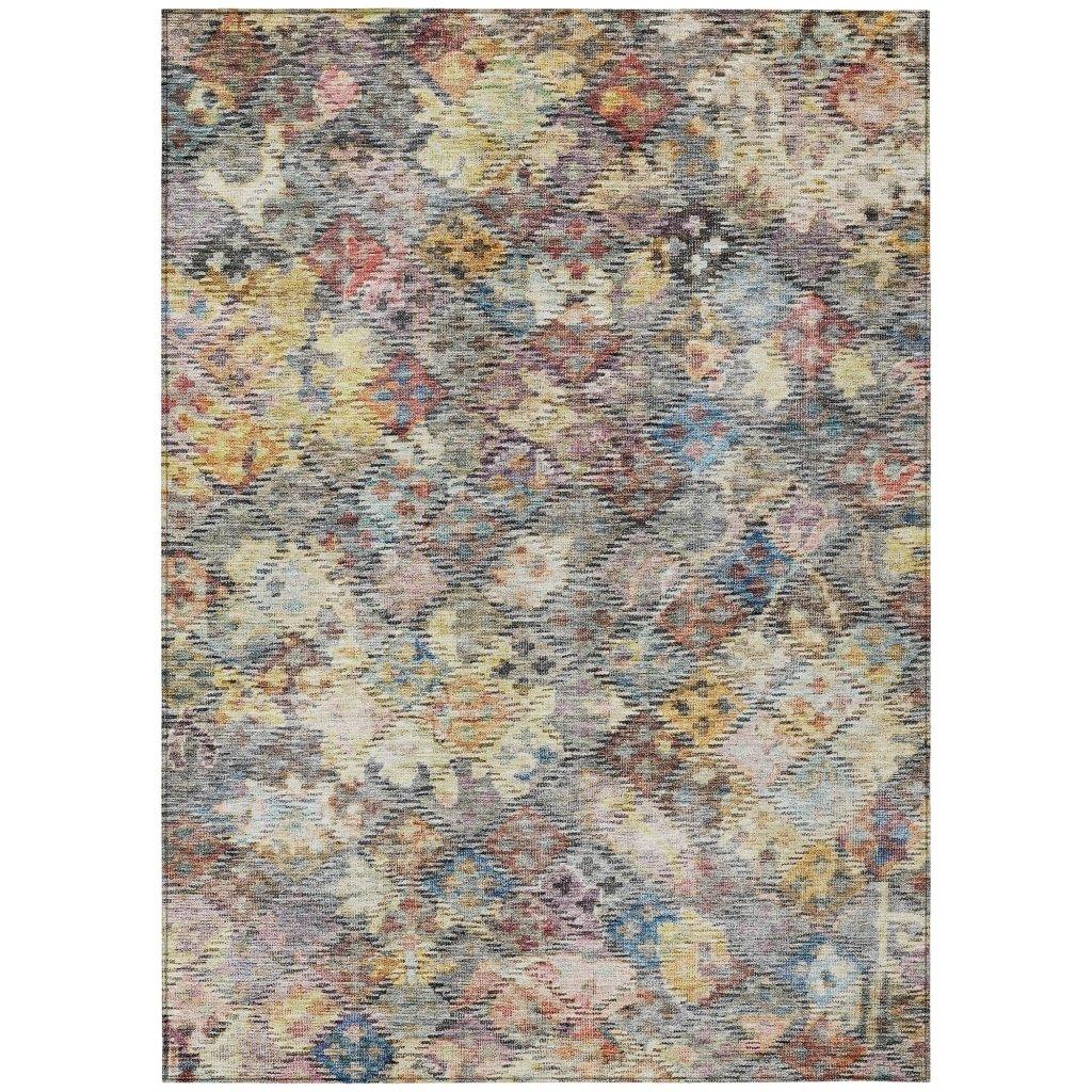 San Marino Gold Washable Indoor-Outdoor Rug-Outdoor Rugs-LOOMLAN Rugs-2'6" x 3'10"-LOOMLAN