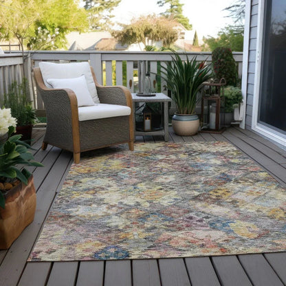 San Marino Gold Washable Indoor-Outdoor Rug-Outdoor Rugs-LOOMLAN Rugs-LOOMLAN