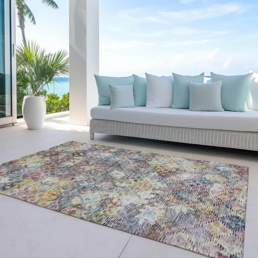 San Marino Gold Washable Indoor-Outdoor Rug-Outdoor Rugs-LOOMLAN Rugs-LOOMLAN