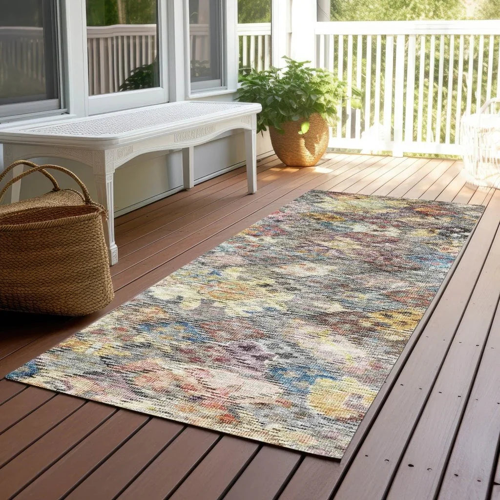San Marino Gold Washable Indoor-Outdoor Rug-Outdoor Rugs-LOOMLAN Rugs-LOOMLAN