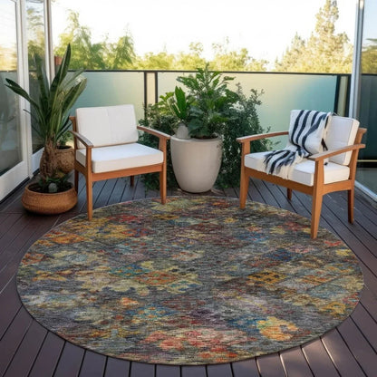 San Marino Gray Washable Indoor-Outdoor Rug-Outdoor Rugs-LOOMLAN Rugs-LOOMLAN