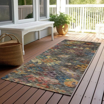 San Marino Gray Washable Indoor-Outdoor Rug-Outdoor Rugs-LOOMLAN Rugs-LOOMLAN