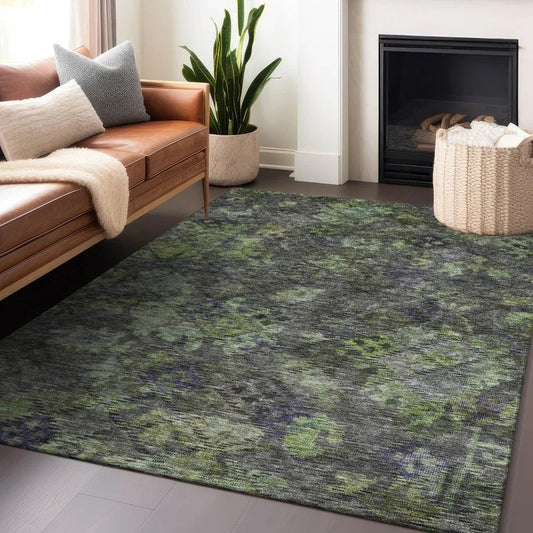 San Marino Green Washable Indoor-Outdoor Rug-Outdoor Rugs-LOOMLAN Rugs-LOOMLAN