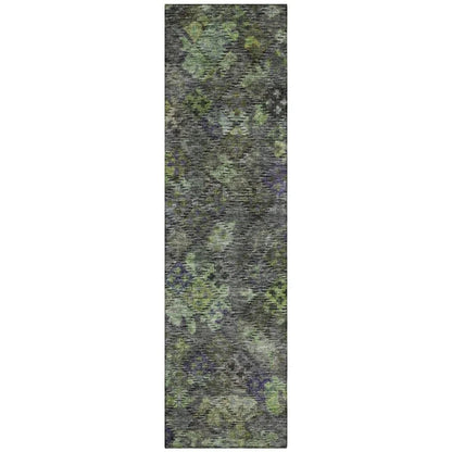 San Marino Green Washable Indoor-Outdoor Rug-Outdoor Rugs-LOOMLAN Rugs-2'3" x 7'6"-LOOMLAN