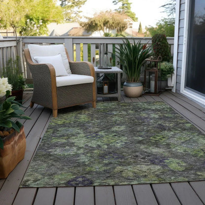 San Marino Green Washable Indoor-Outdoor Rug-Outdoor Rugs-LOOMLAN Rugs-LOOMLAN