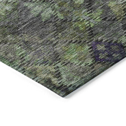 San Marino Green Washable Indoor-Outdoor Rug-Outdoor Rugs-LOOMLAN Rugs-LOOMLAN