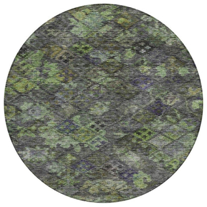 San Marino Green Washable Indoor-Outdoor Rug-Outdoor Rugs-LOOMLAN Rugs-8' x 8'-LOOMLAN
