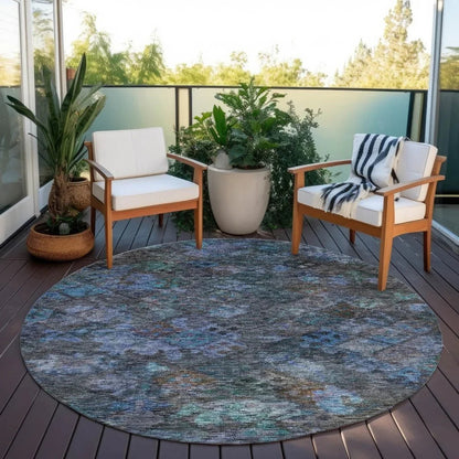 San Marino Teal Washable Indoor-Outdoor Rug-Outdoor Rugs-LOOMLAN Rugs-LOOMLAN