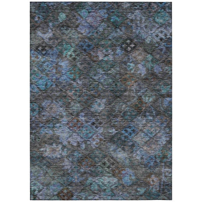 San Marino Teal Washable Indoor-Outdoor Rug-Outdoor Rugs-LOOMLAN Rugs-2'6" x 3'10"-LOOMLAN