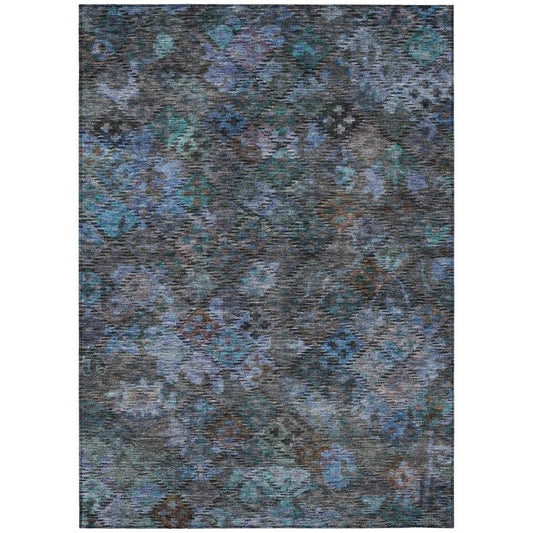 San Marino Teal Washable Indoor-Outdoor Rug-Outdoor Rugs-LOOMLAN Rugs-2'6" x 3'10"-LOOMLAN