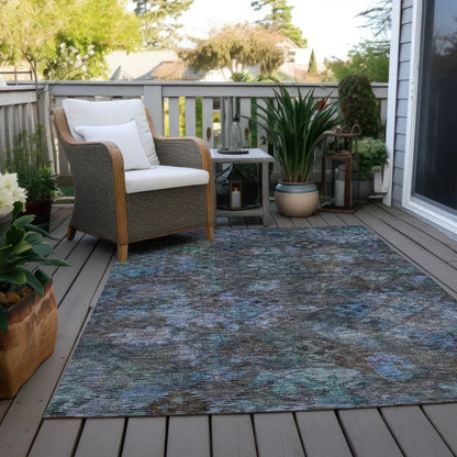San Marino Teal Washable Indoor-Outdoor Rug-Outdoor Rugs-LOOMLAN Rugs-LOOMLAN