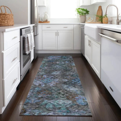 San Marino Teal Washable Indoor-Outdoor Rug-Outdoor Rugs-LOOMLAN Rugs-LOOMLAN