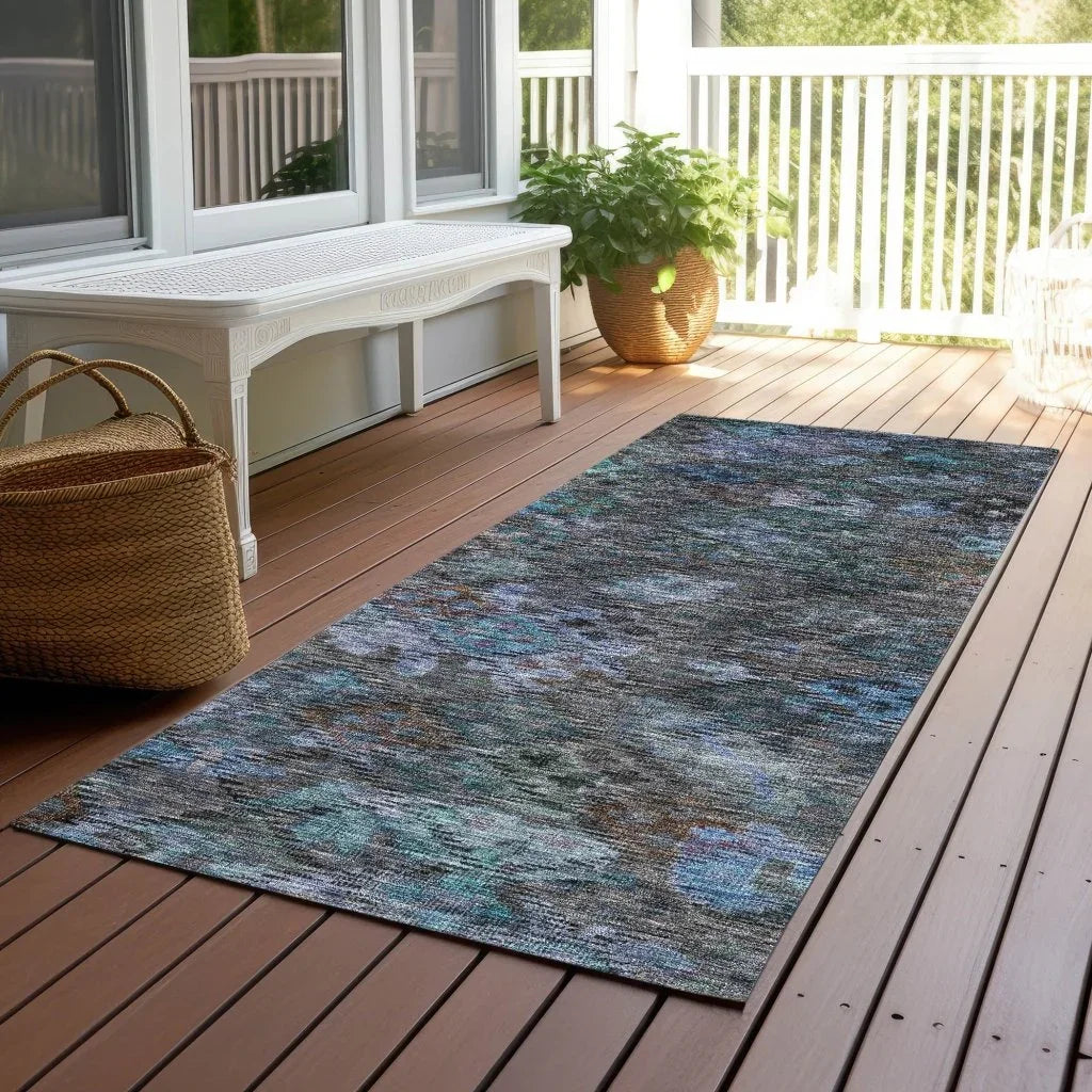 San Marino Teal Washable Indoor-Outdoor Rug-Outdoor Rugs-LOOMLAN Rugs-LOOMLAN