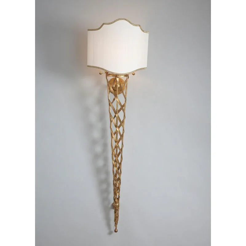 San Piero Golden Framed Tall Wall Sconce - LOOMLAN - Chelsea House - Wall Sconces