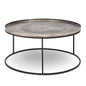 Sana Reclaimed Aluminum Round Coffee Table - LOOMLAN - Urbia - Coffee Tables