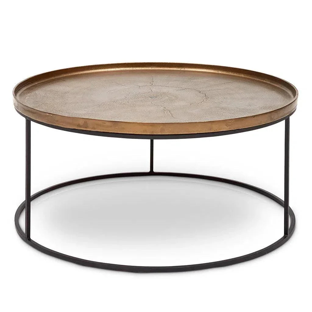 Sana Reclaimed Aluminum Round Coffee Table - LOOMLAN - Urbia - Coffee Tables