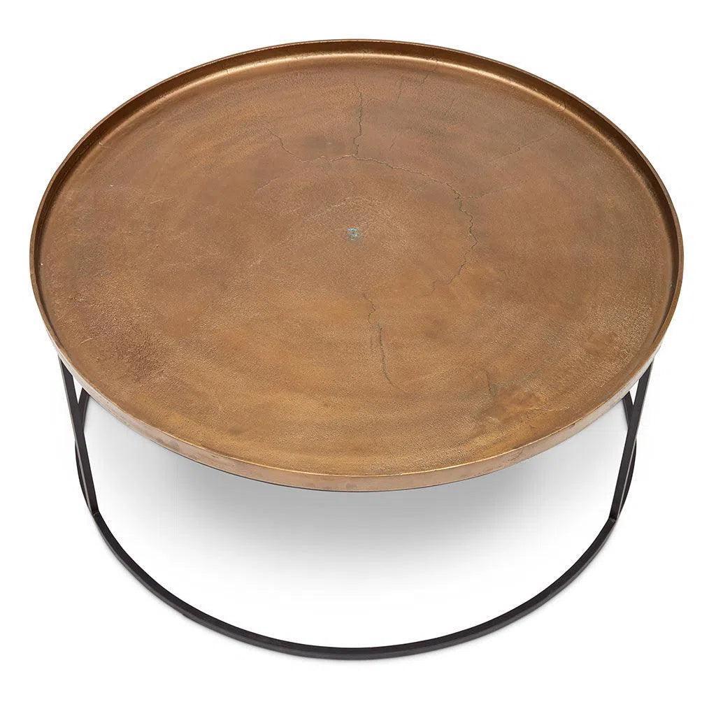 Sana Reclaimed Aluminum Round Coffee Table - LOOMLAN - Urbia - Coffee Tables