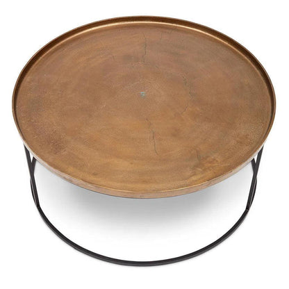 Sana Reclaimed Aluminum Round Coffee Table - LOOMLAN - Urbia - Coffee Tables