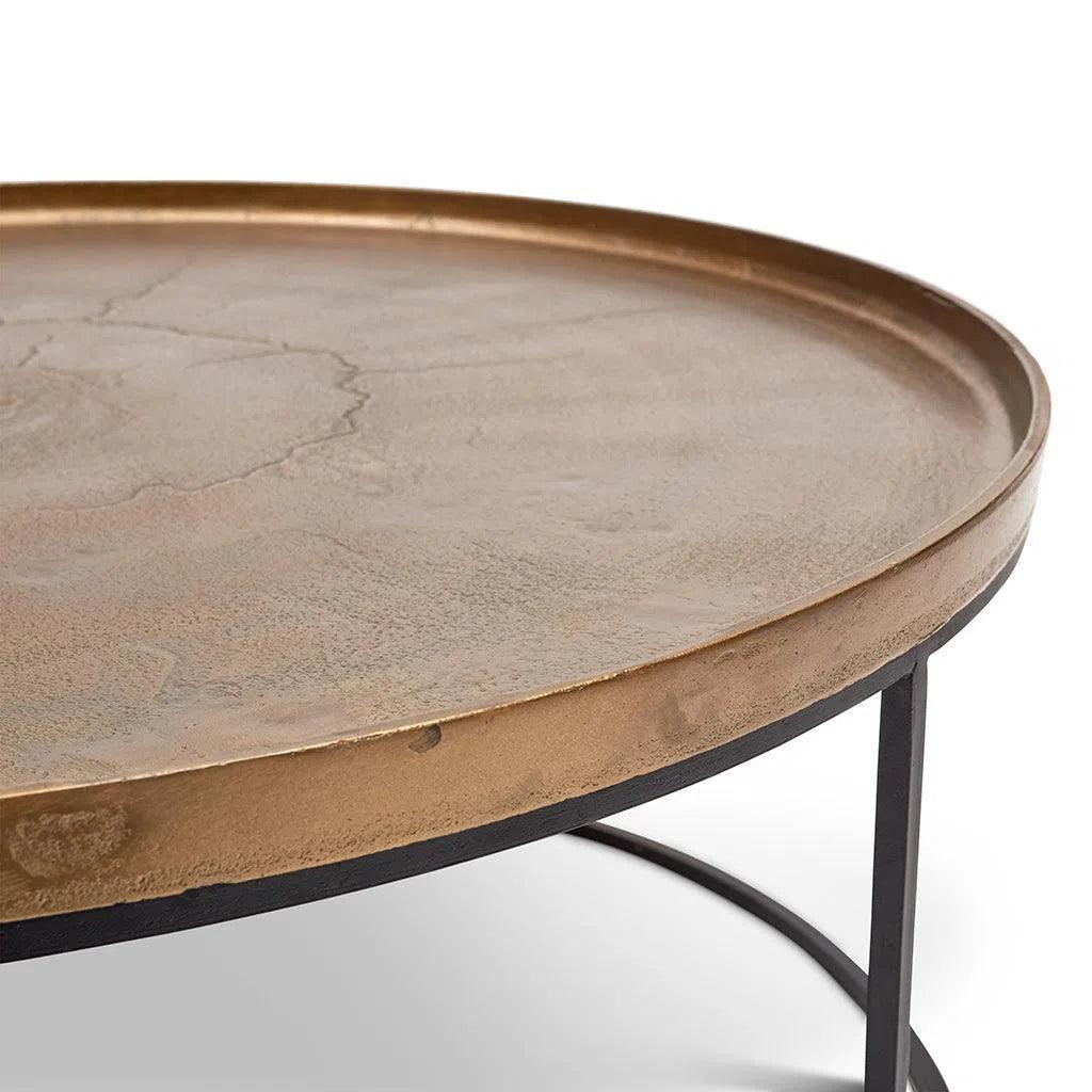 Sana Reclaimed Aluminum Round Coffee Table - LOOMLAN - Urbia - Coffee Tables