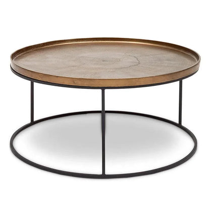 Sana Reclaimed Aluminum Round Coffee Table - LOOMLAN - Urbia - Coffee Tables