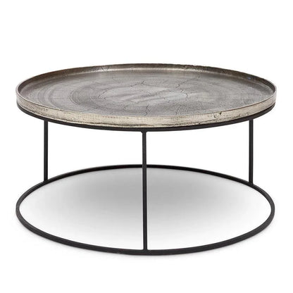 Sana Reclaimed Aluminum Round Coffee Table - LOOMLAN - Urbia - Coffee Tables