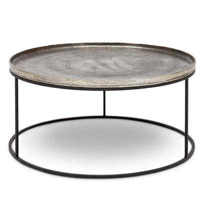 Sana Reclaimed Aluminum Round Coffee Table - LOOMLAN - Urbia - Coffee Tables