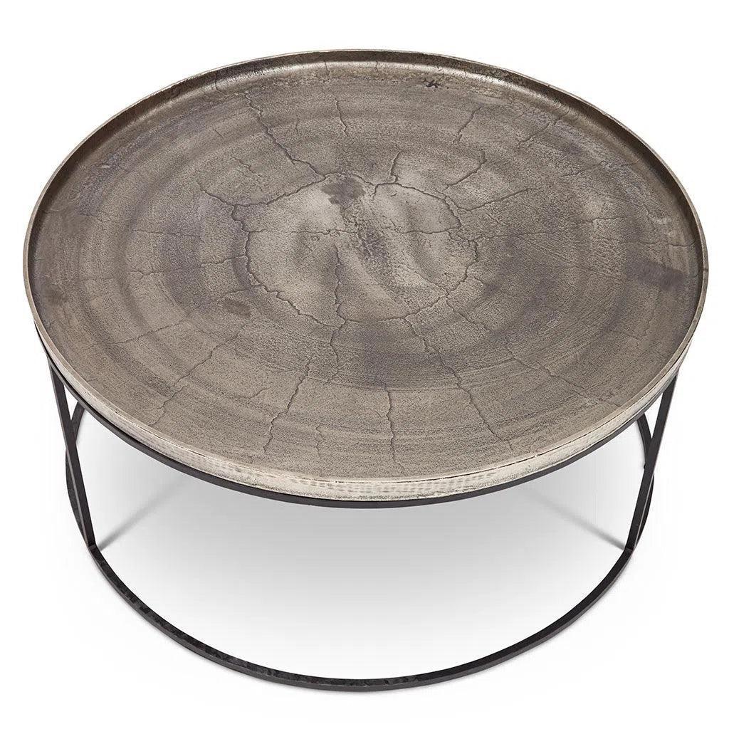 Sana Reclaimed Aluminum Round Coffee Table - LOOMLAN - Urbia - Coffee Tables