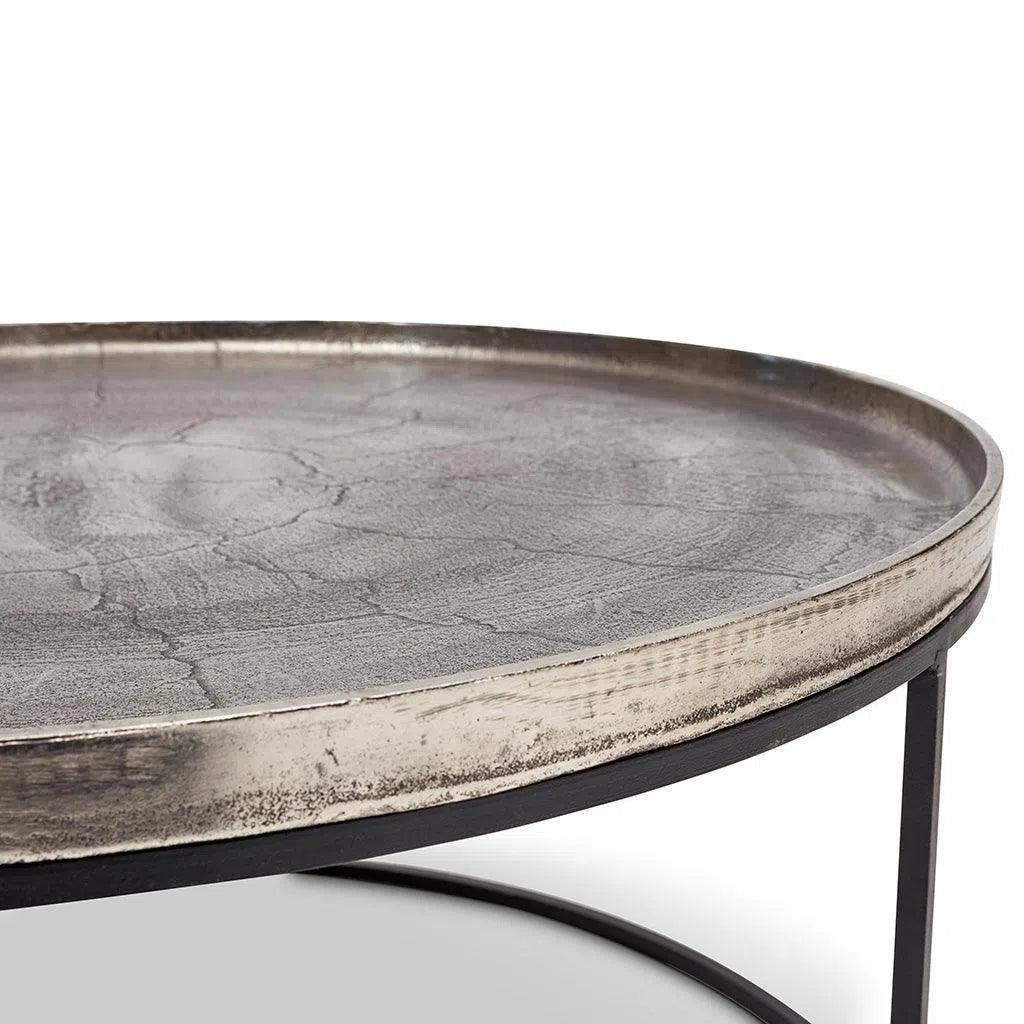 Sana Reclaimed Aluminum Round Coffee Table - LOOMLAN - Urbia - Coffee Tables