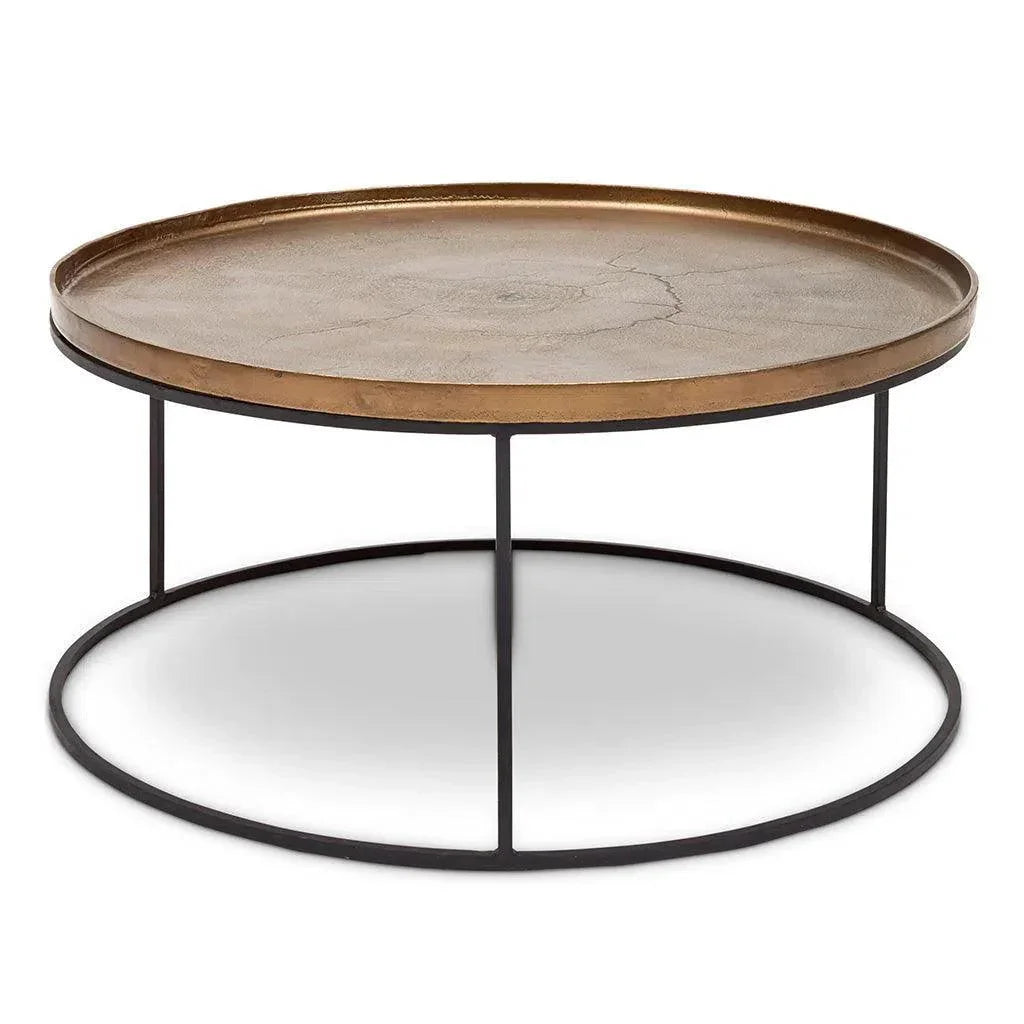 Sana Reclaimed Aluminum Round Coffee Table - LOOMLAN - Urbia - Coffee Tables