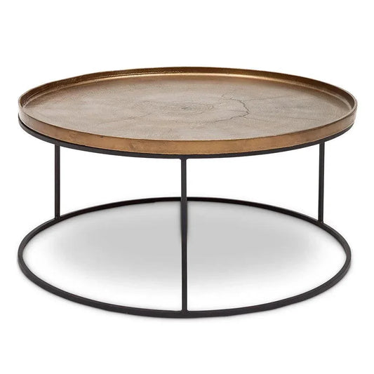 Sana Reclaimed Aluminum Round Coffee Table - LOOMLAN - Urbia - Coffee Tables