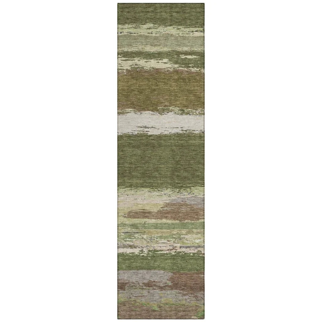 Sanara Green Washable Indoor - Outdoor Rug - LOOMLAN - LOOMLAN Rugs - Outdoor Rugs