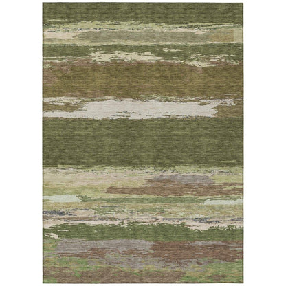 Sanara Green Washable Indoor - Outdoor Rug - LOOMLAN - LOOMLAN Rugs - Outdoor Rugs