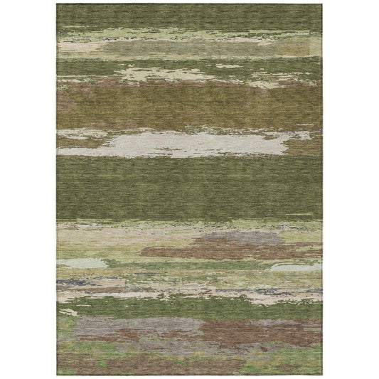 Sanara Green Washable Indoor - Outdoor Rug - LOOMLAN - LOOMLAN Rugs - Outdoor Rugs