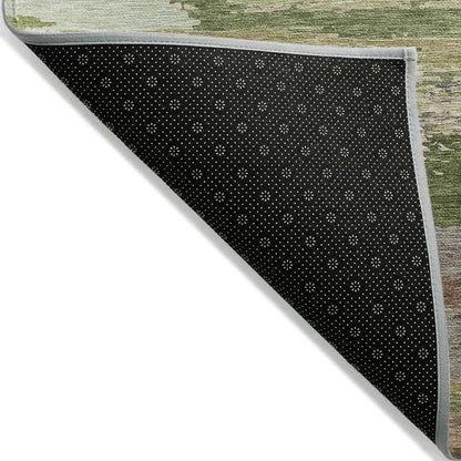 Sanara Green Washable Indoor - Outdoor Rug - LOOMLAN - LOOMLAN Rugs - Outdoor Rugs