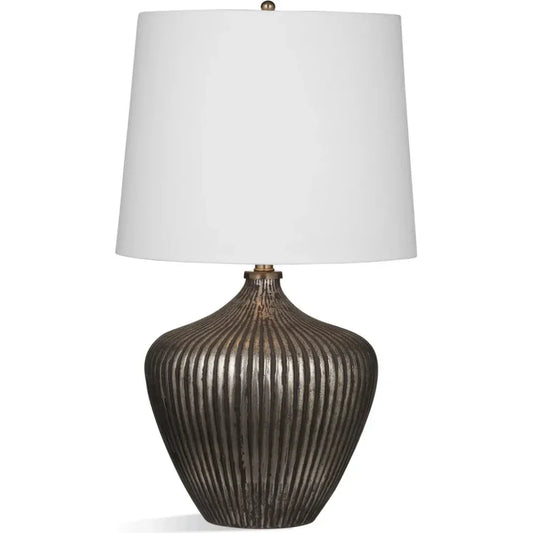Sanbro Glass and Metal Brown Table Lamp - LOOMLAN - Bassett Mirror - Table Lamps