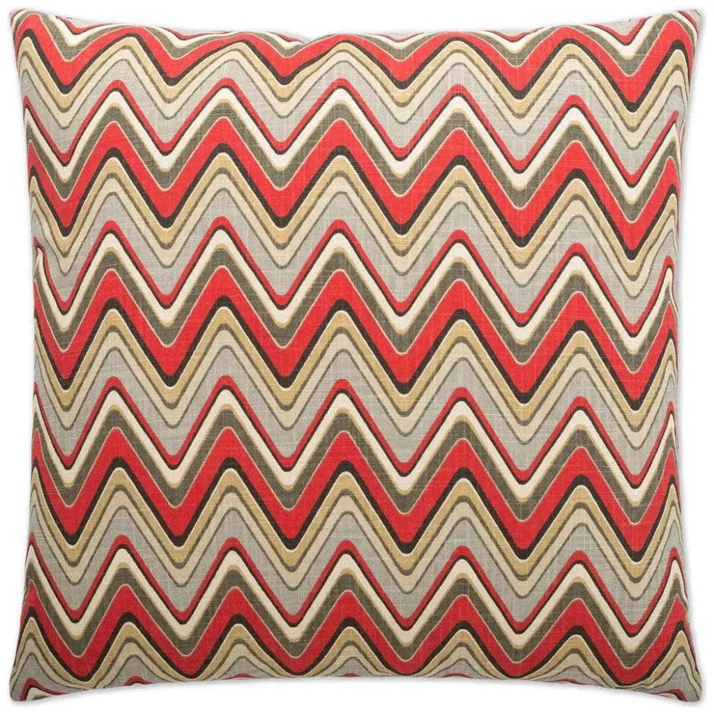 Sand Art Red Throw Pillow With Insert - LOOMLAN - D.V. Kap - Throw Pillows