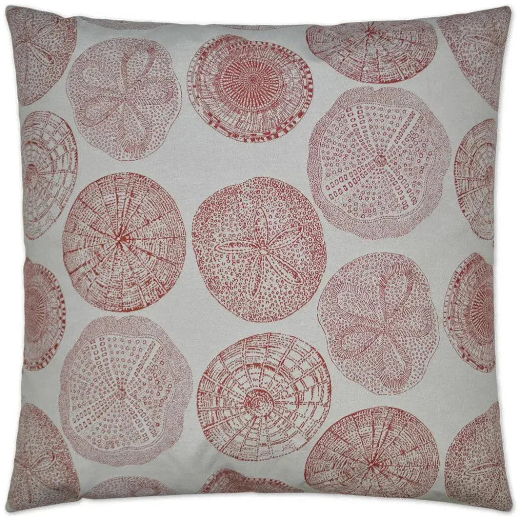 Sand Dollar Red Throw Pillow With Insert - LOOMLAN - D.V. Kap - Throw Pillows