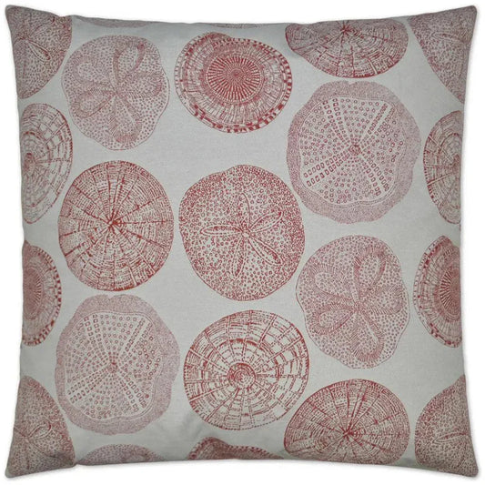 Sand Dollar Red Throw Pillow With Insert - LOOMLAN - D.V. Kap - Throw Pillows